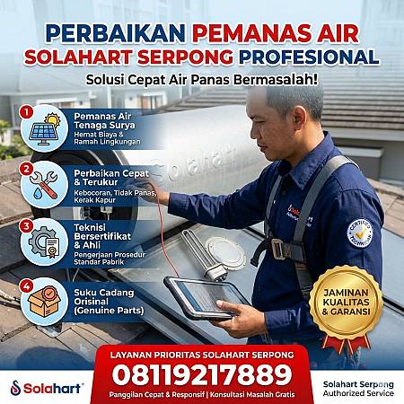 Solusi Cepat Air Dingin Tiba-tiba! Layanan Perbaikan Pemanas Air Solahart Serpong Profesional